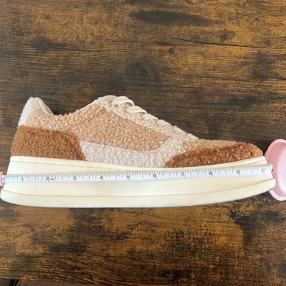 Zara Shearling Trainers Teddy Sneakers in Mixed Brown Size 37 - Picture 11 of 12